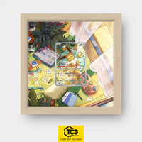 Eevee Pokémon TCG card displayed in a TCGplate Extended Art Display for collectors to showcase trading cards.