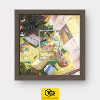 Eevee Pokémon TCG card displayed in a TCGplate Extended Art Display, designed for collectors to showcase trading cards.