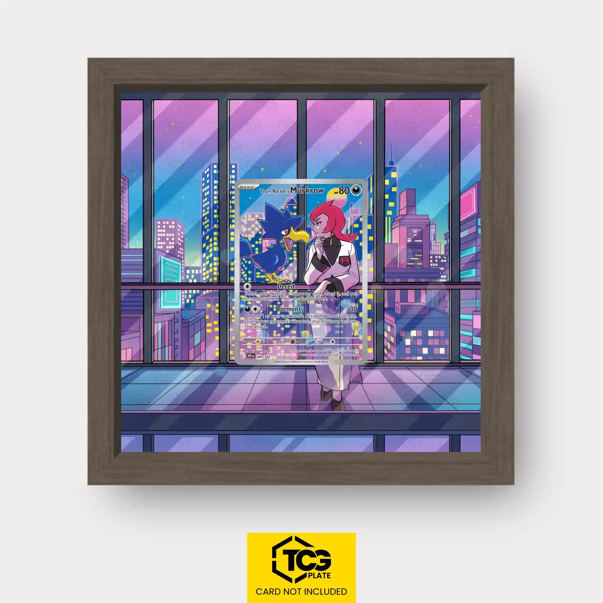 Frames® | Team Rocket's Murkrow DRI 200 - tcgplate
