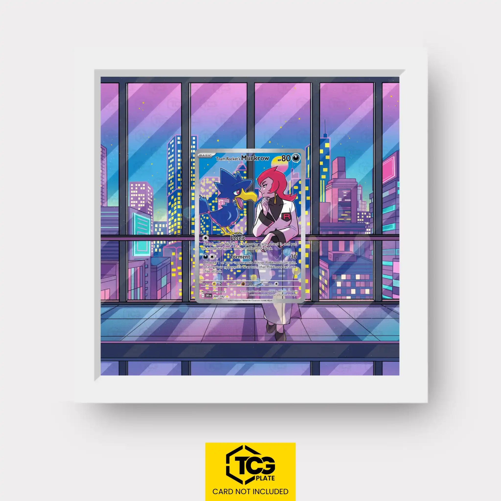 Frames® | Team Rocket's Murkrow DRI 200 - tcgplate
