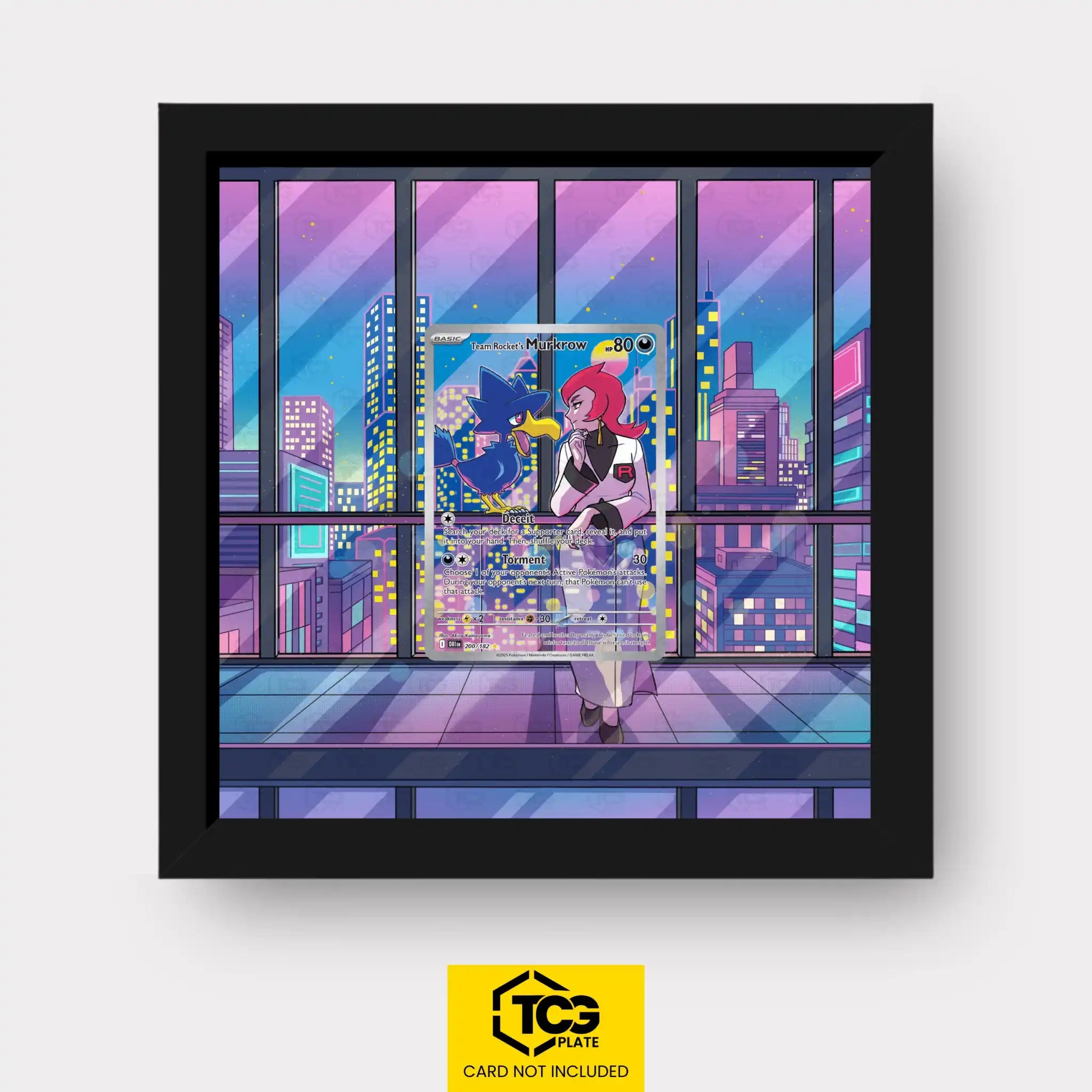 Frames® | Team Rocket's Murkrow DRI 200 - tcgplate