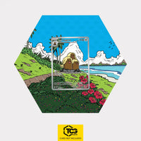 Alolan Dugtrio Pokémon TCG card in TCGplate Hex Shape Extended Art Display for collectors to showcase cards.