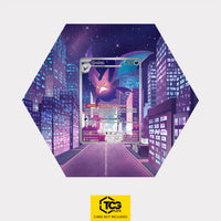 Crobat Pokémon TCG card in TCGplate Hex Shape Extended Art Display for collectors to showcase cards.