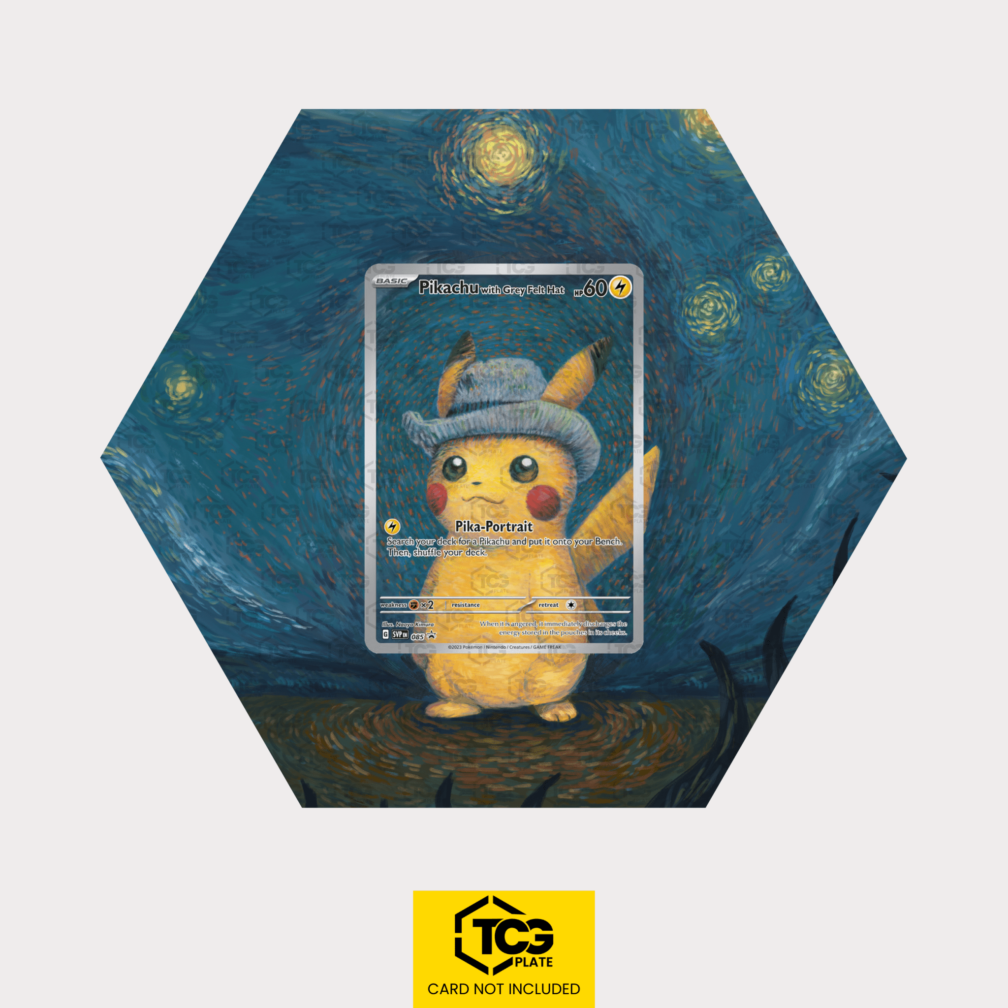 Hex Shapes® | Pikachu mit Grauem Filzhut SVP 085 - tcgplate