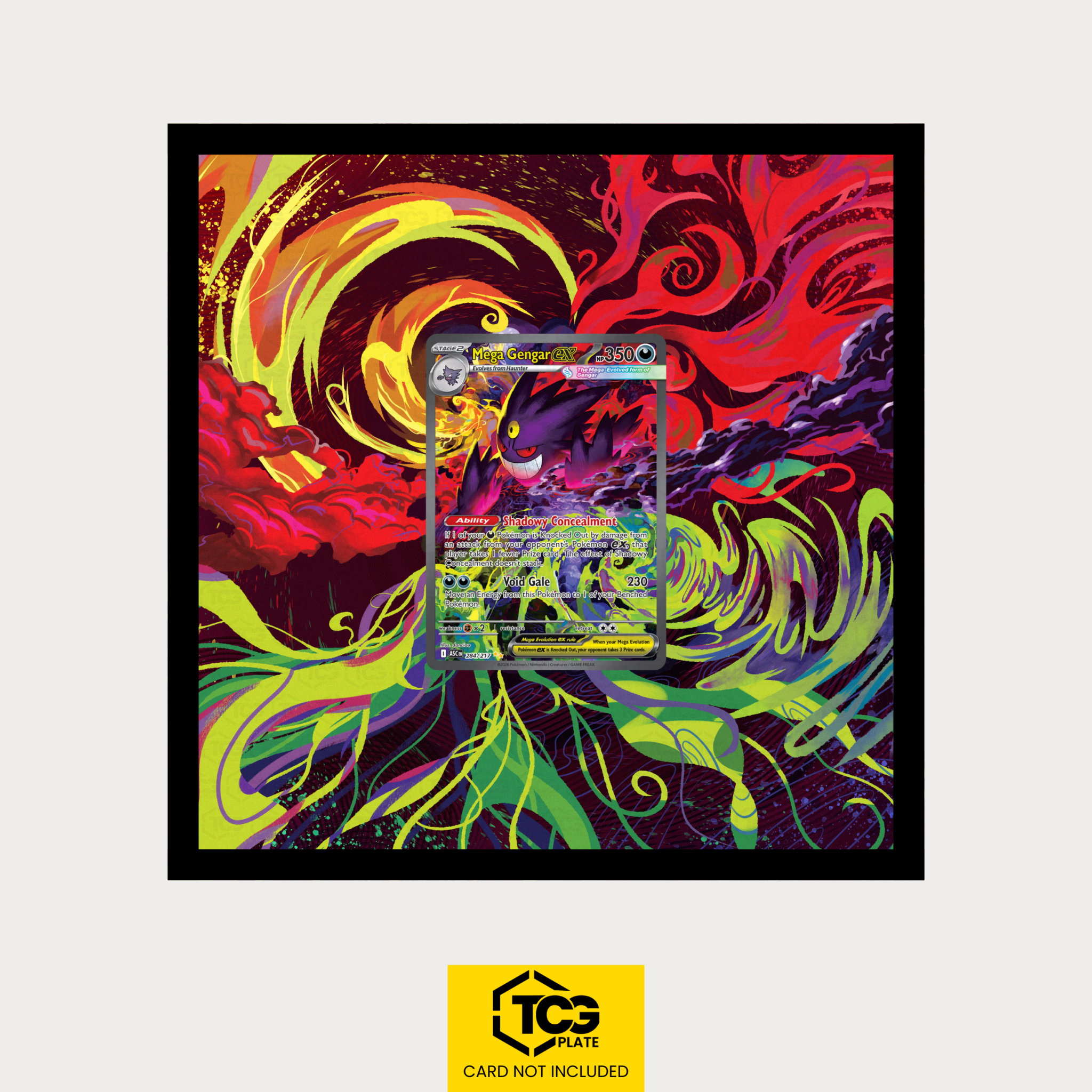 Mega Gengar ex ASC 284/217 – Pokémon Extended Art Display | Framed MIXPIX® - tcgplate