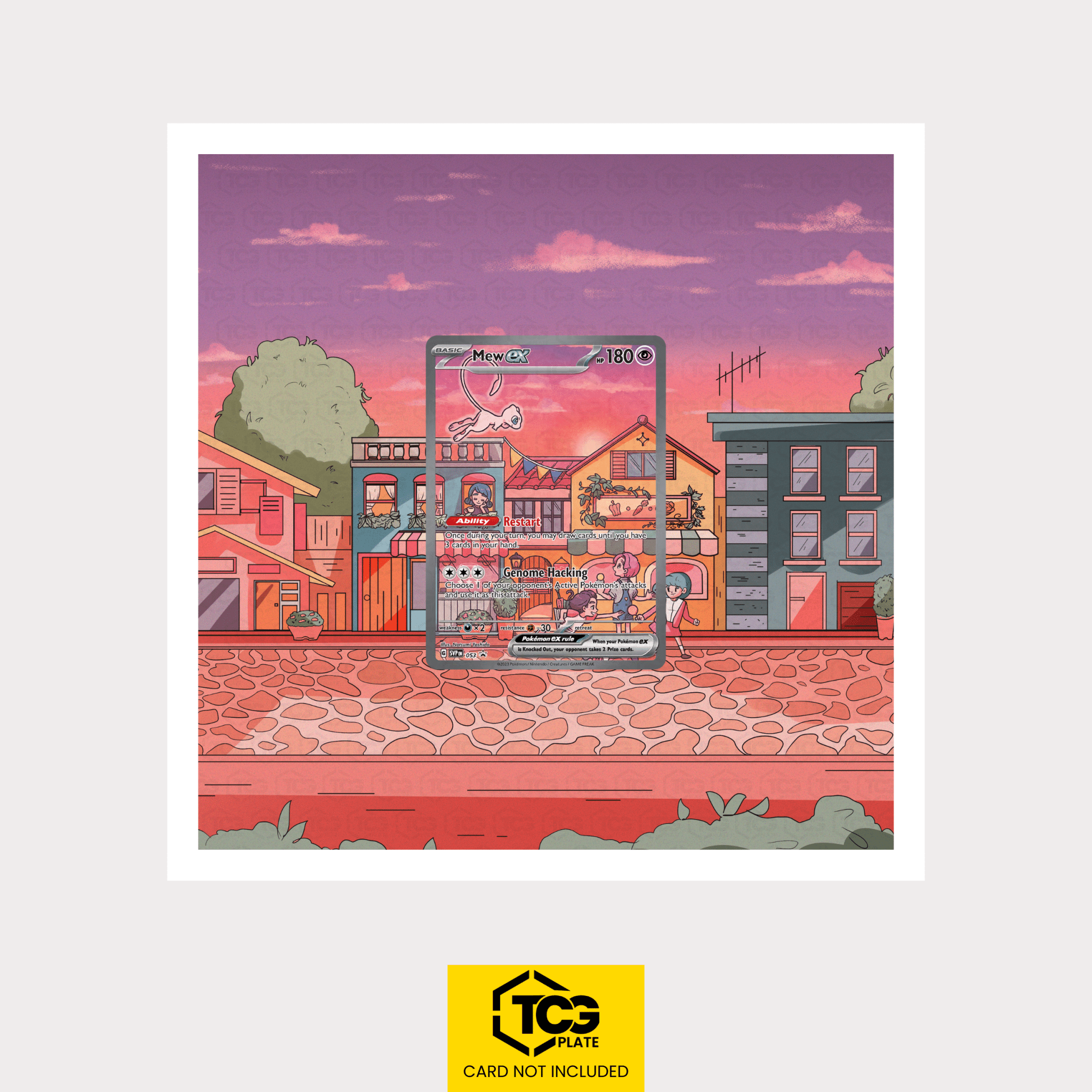 Mew ex SVP 053 - Pokémon Extended Art Display | Framed MIXPIX® - tcgplate