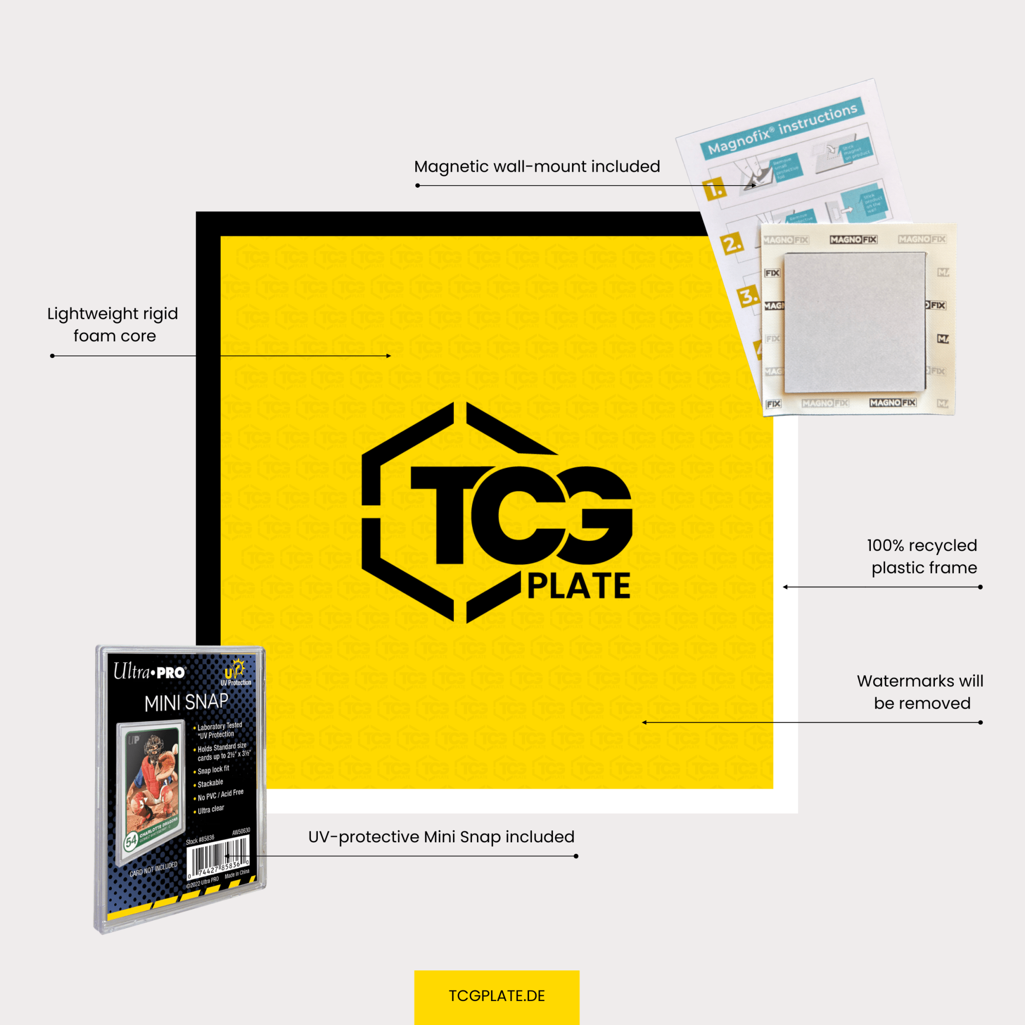 Mew ex SVP 053 - Pokémon Extended Art Display | Framed MIXPIX® - tcgplate