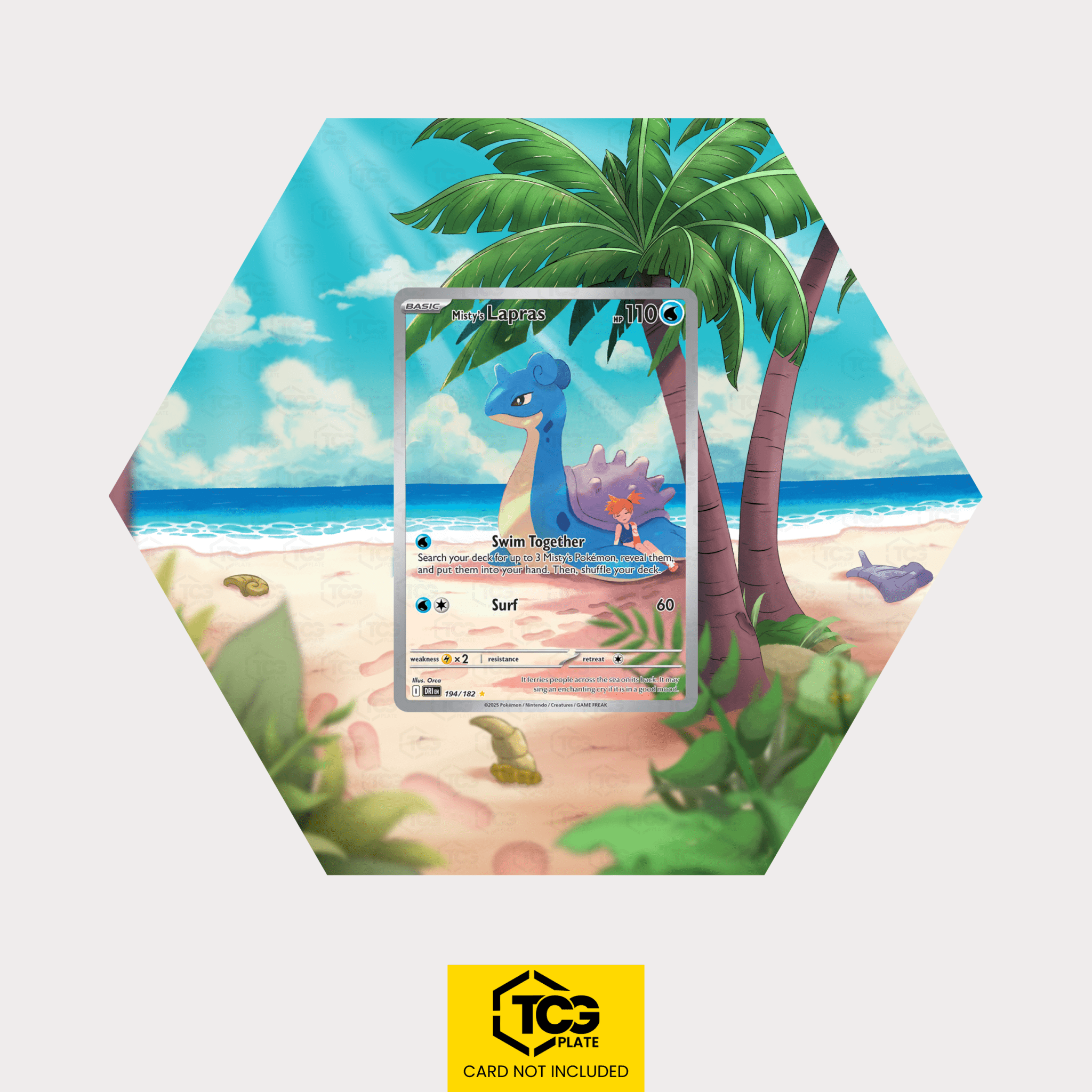 Mistys Lapras DRI 194/182 – Pokémon Extended Art Display | Hex Shapes® - tcgplate