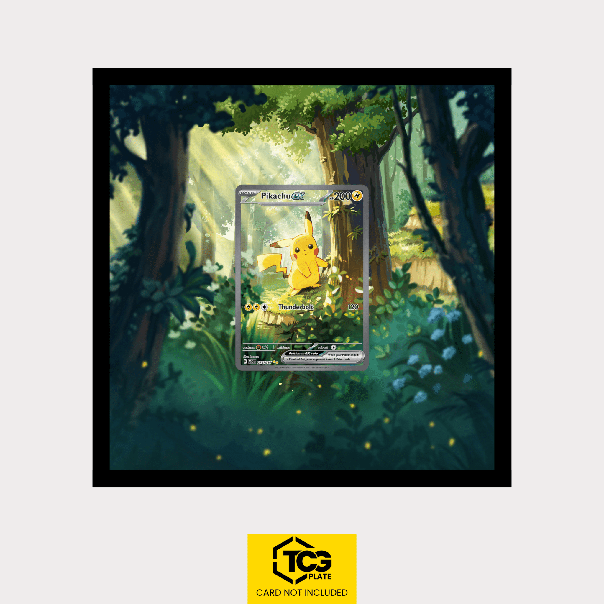 Pikachu ex ASC 276/217 – Pokémon Extended Art Display | Framed MIXPIX® - tcgplate