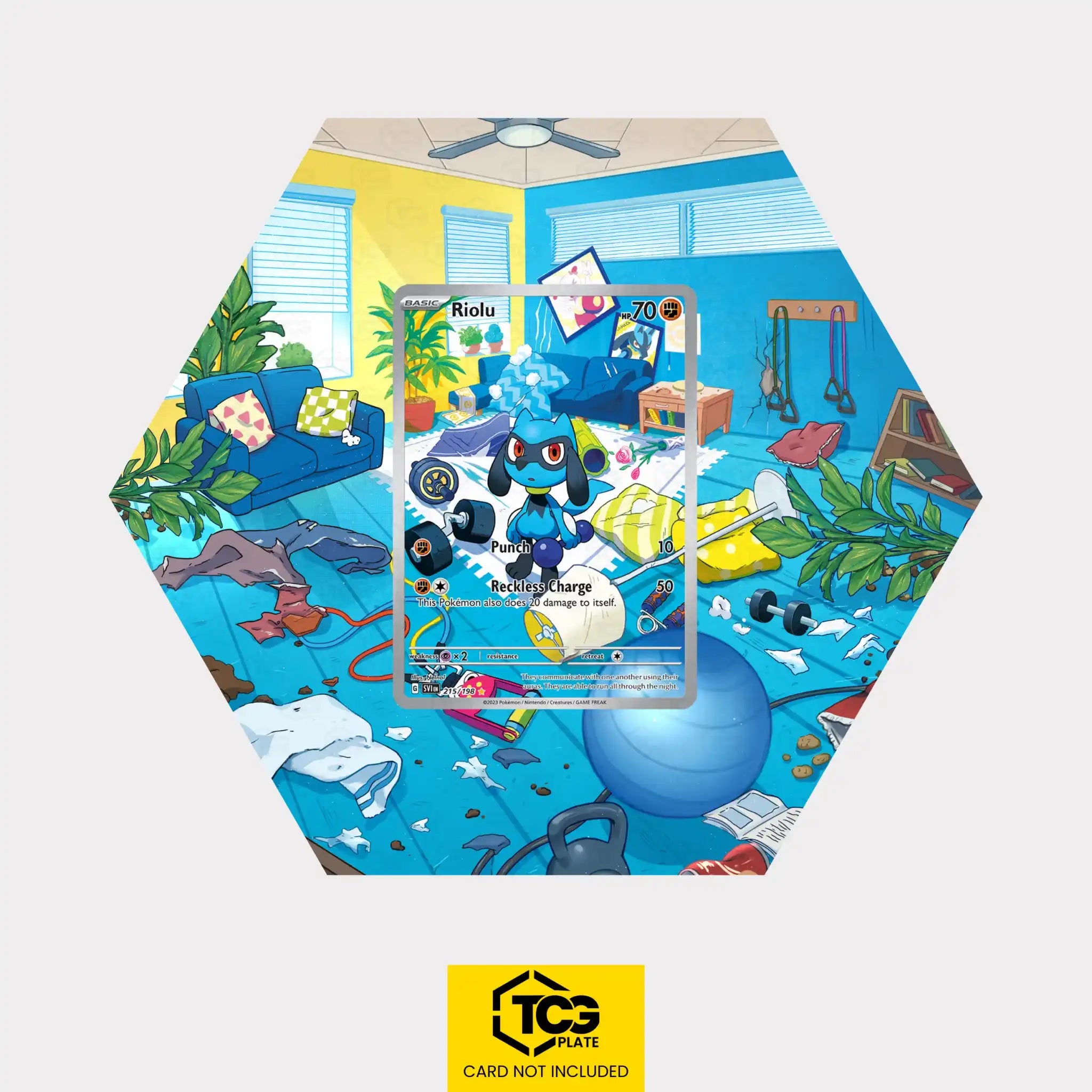 Riolu SVI 215 - Pokémon Extended Art Display | Hex Shapes® - tcgplate