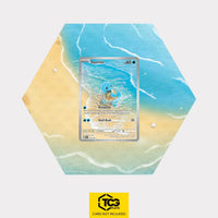 Hex Shapes® display with the card Squirtle MEW 170 by TCGplate - part of the bundle.