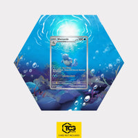 Hex Shapes® display with the card Wartortle MEW 171 by TCGplate - part of the bundle.