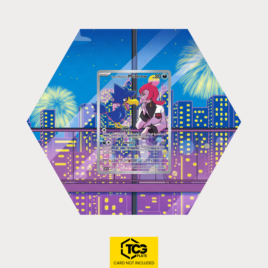 Team Rocket's Murkrow DRI 200 - Pokémon Extended Art Display | Hex Shapes® - tcgplate