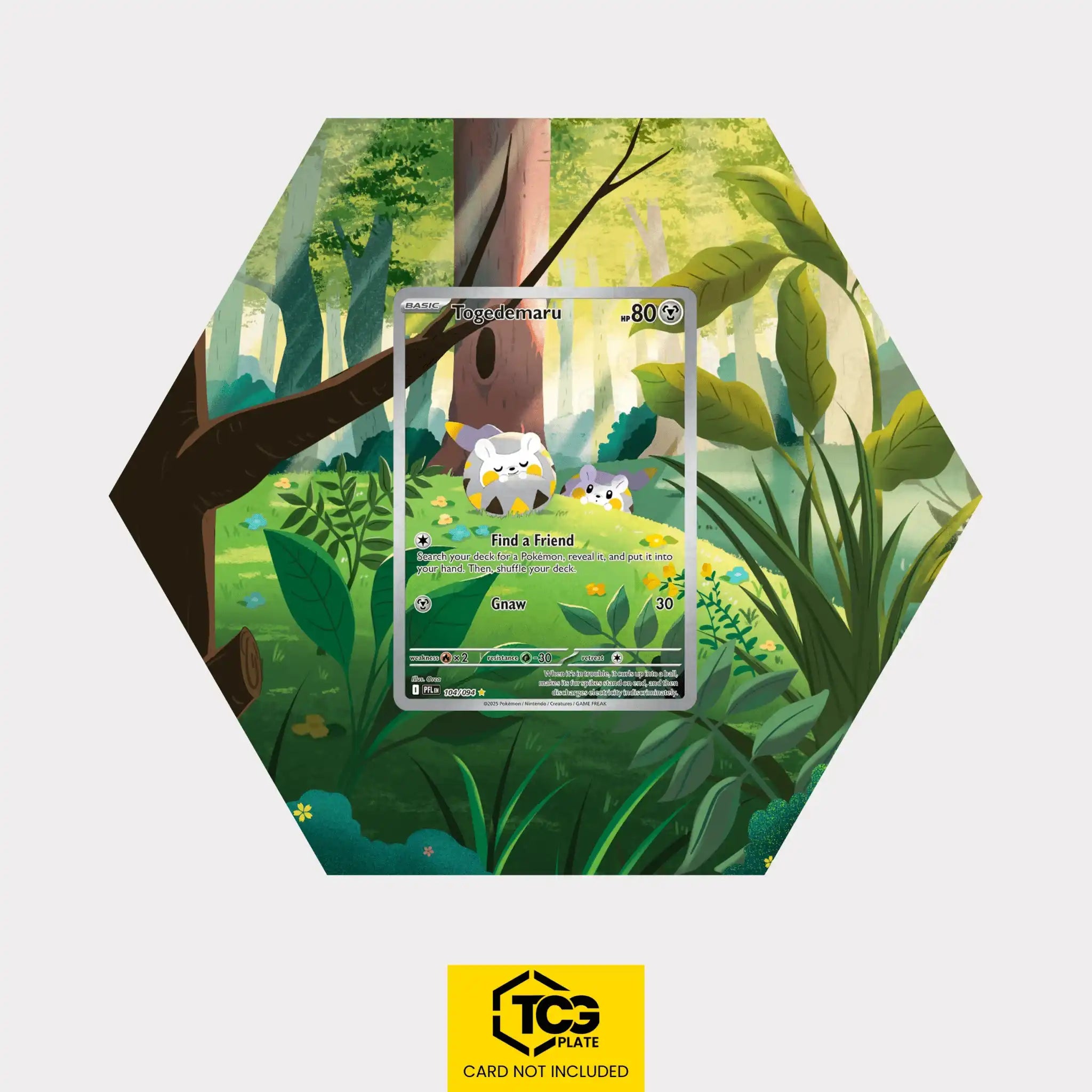 Togedemaru PFL 104/094 – Pokémon Extended Art Display | Hex Shapes® - tcgplate