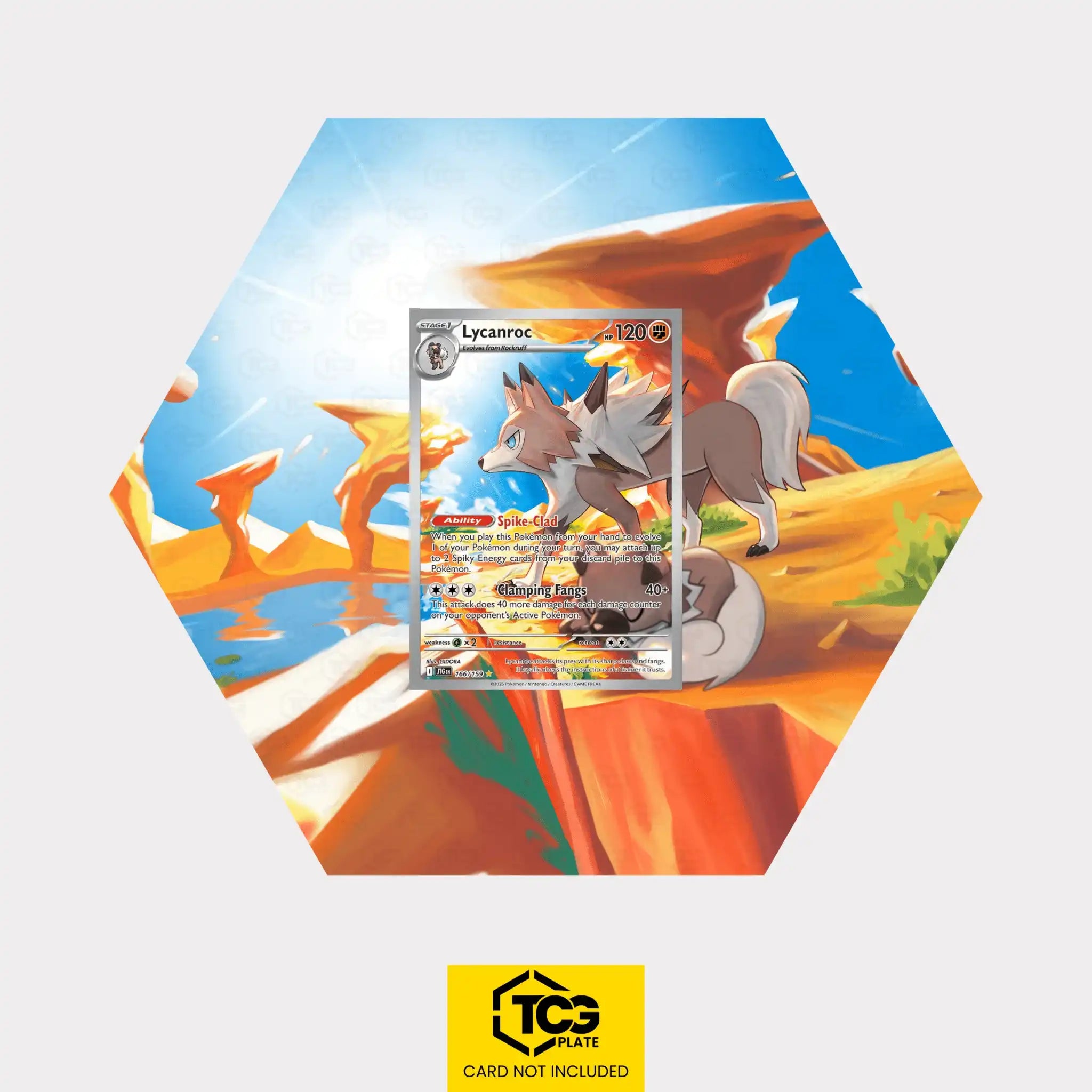 Wolwerock JTG 166/159 – Pokémon Extended Art Display | Hex Shapes® - tcgplate