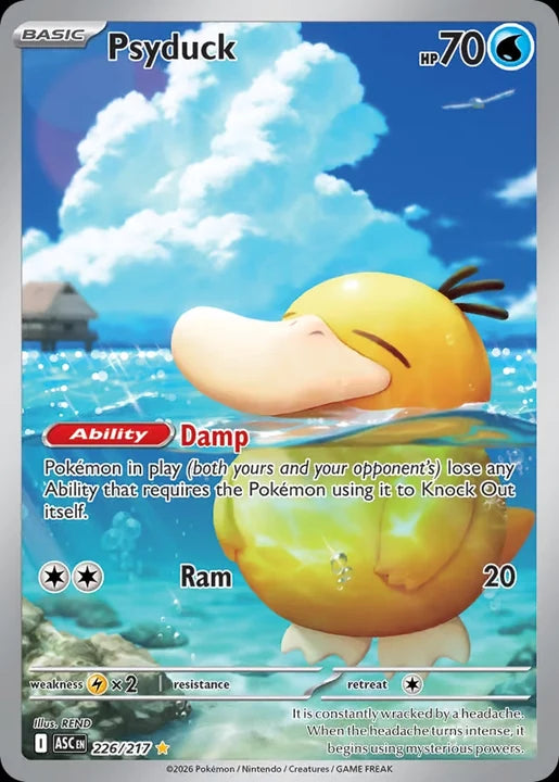 Psyduck trading card